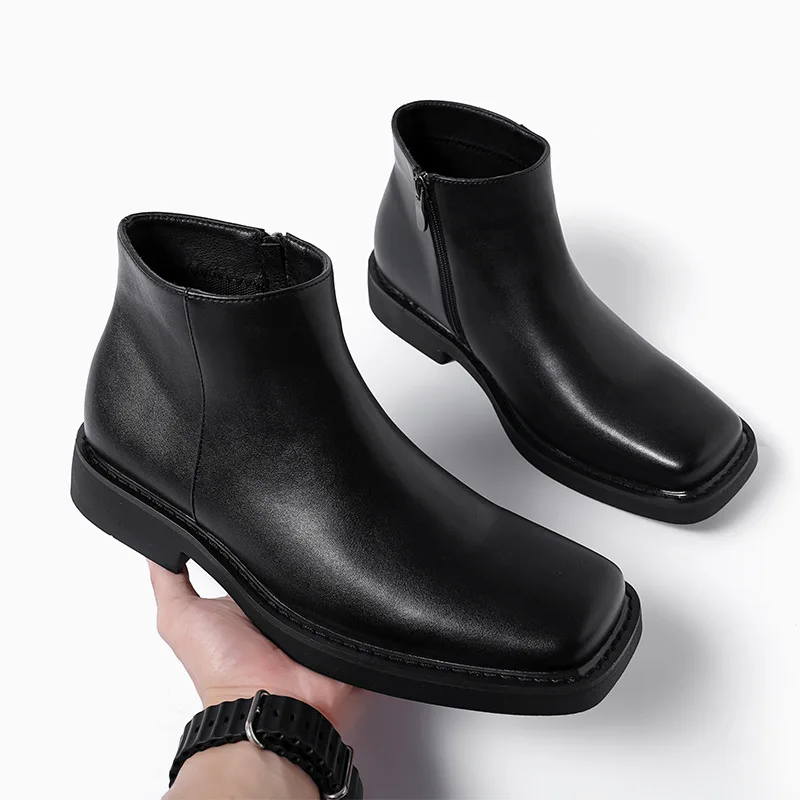 Men'S Shoes Qn - Черная новая модная мужская повседневная кожаная