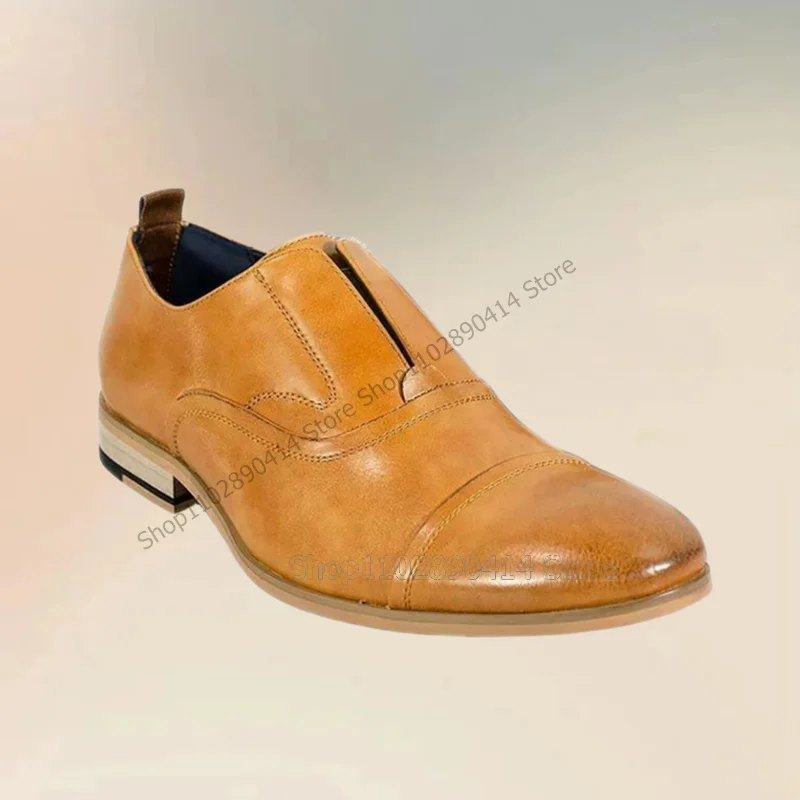 Men'S Shoes Yellow And Black - Желто-черные низкие мужские лоферы с швейным