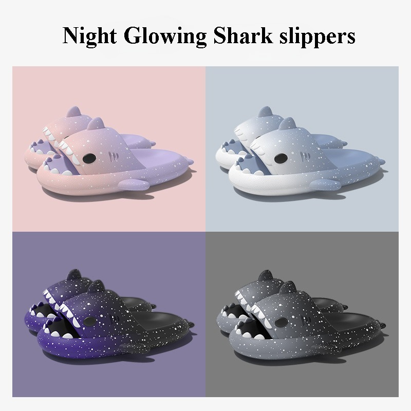 Men'S Shoes For Summer - Милые тапочки с изображением акулы для