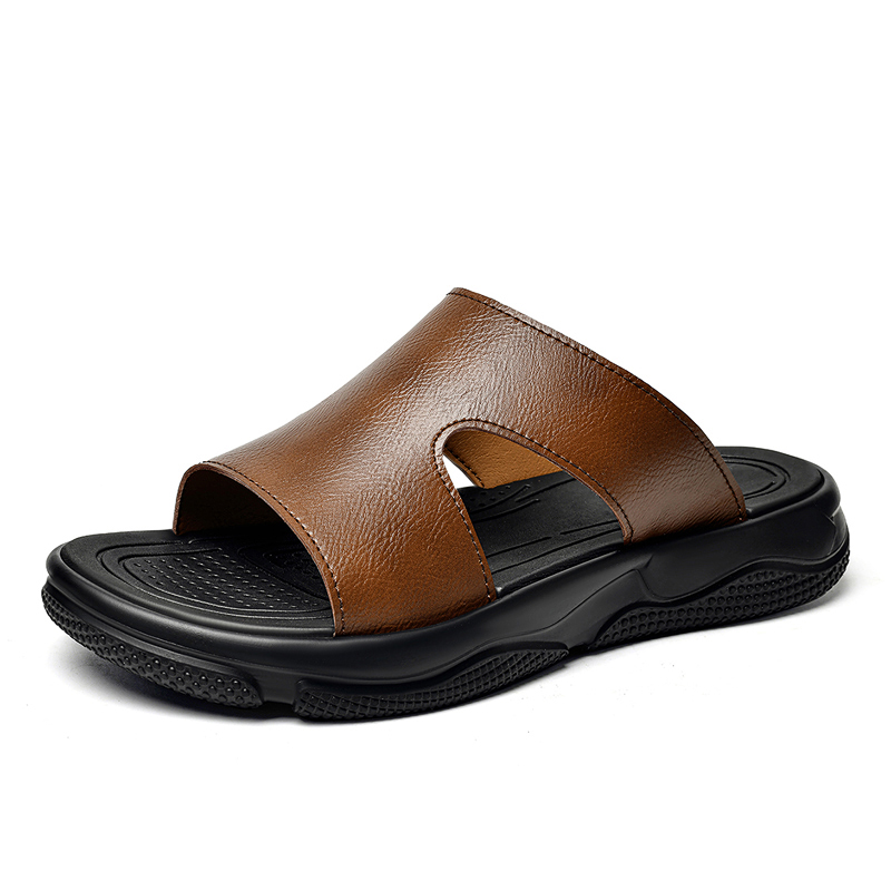 Мужские кожаные сандалии-шлепа – обзор и цена Men'S Shoes Qn