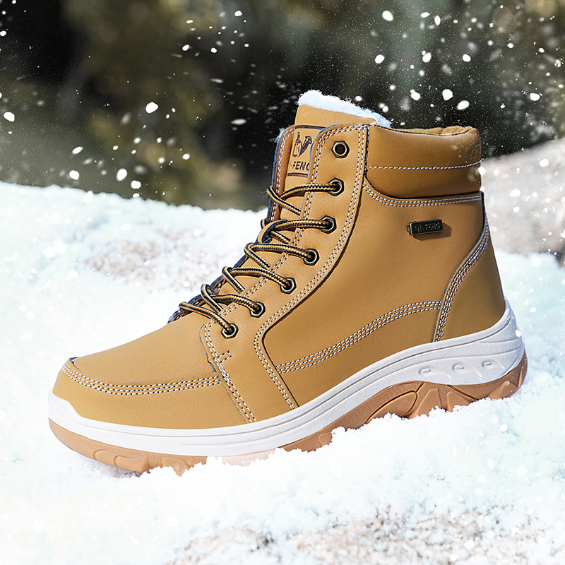 Мужские зимние ботинки для акт – обзор и цена Men'S Shoes Yellow And Black