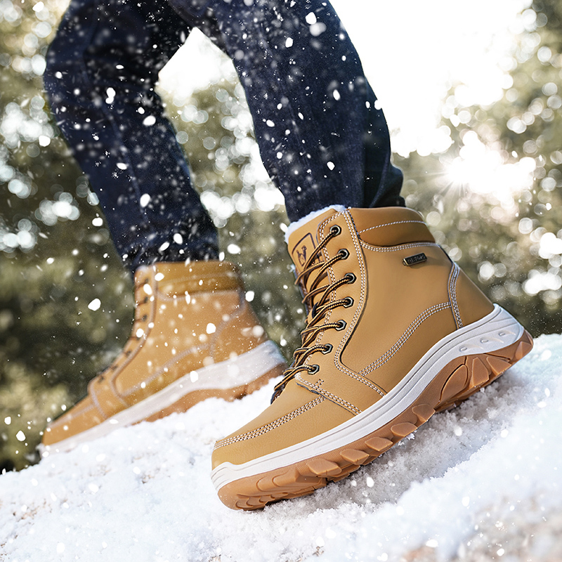 Мужские зимние ботинки для акт – обзор и цена Men'S Shoes Yellow And Black