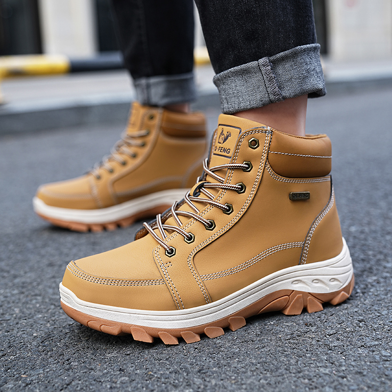 Мужские зимние ботинки для акт – обзор и цена Men'S Shoes Yellow And Black